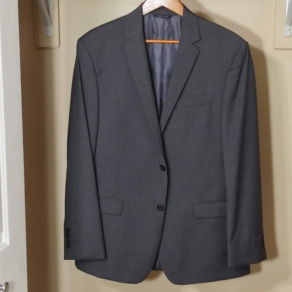 Ralph by Ralph Lauren Classic Solid Wool Suit Jacket Color Grey  Men’s 44 (R)